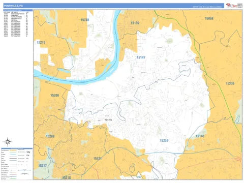 Penn Hills, PA city map
