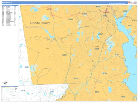 Cranston, RI city map