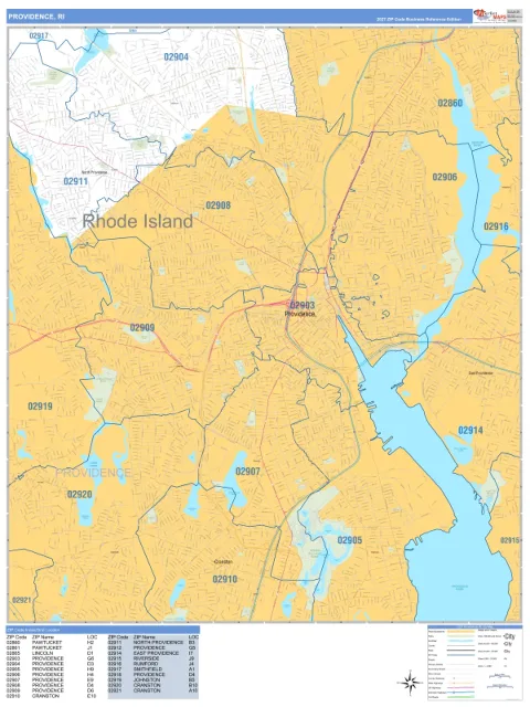 Providence, RI city map
