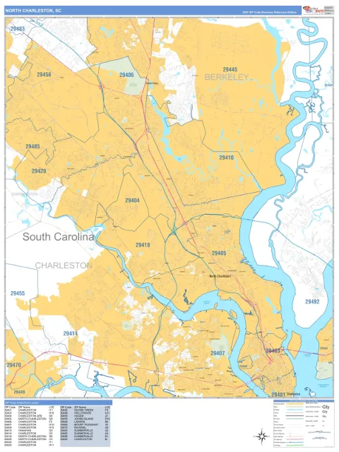 North Charleston, SC city map