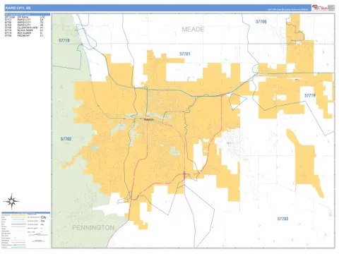 Rapid City, SD city map