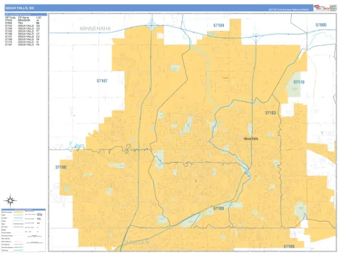 Sioux Falls, SD city map
