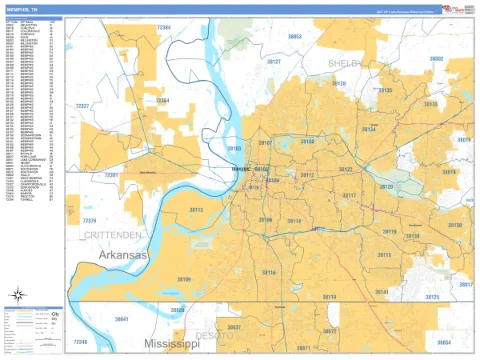 Memphis, TN city map