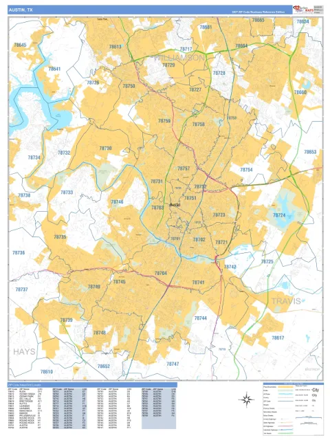 Austin, TX city map