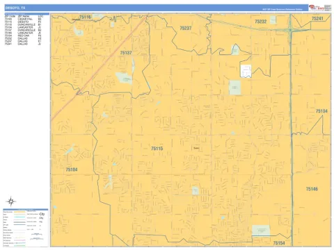 DeSoto, TX city map