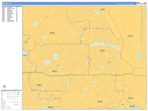 Euless, TX city map