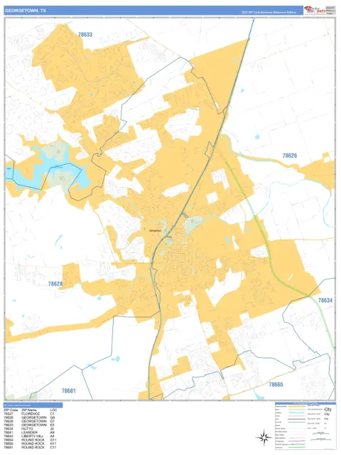 Georgetown, TX city map