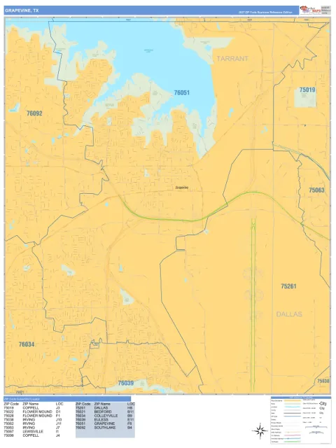 Grapevine, TX city map