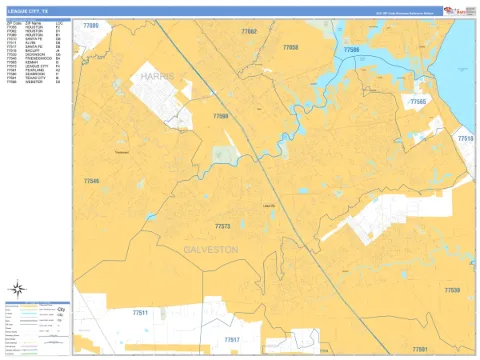 League City, TX city map