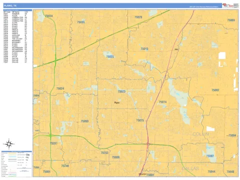 Plano, TX city map
