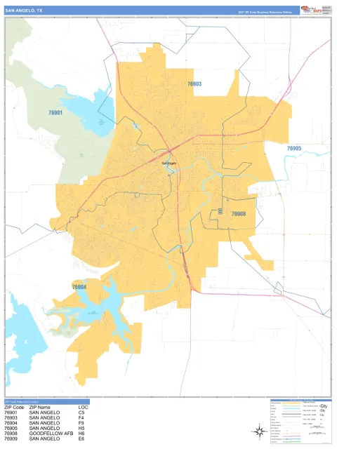 San Angelo, TX city map