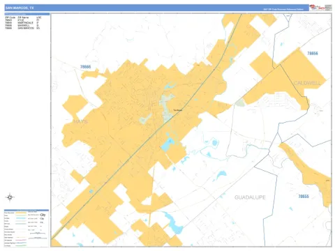 San Marcos, TX city map
