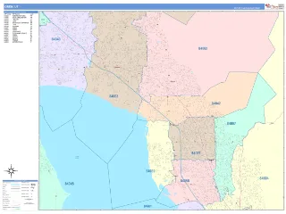 Orem, UT ColorCast style ZIP Code wall map