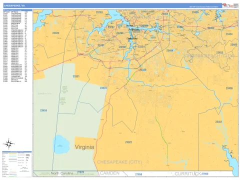 Chesapeake, VA city map