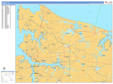 Norfolk, VA city map