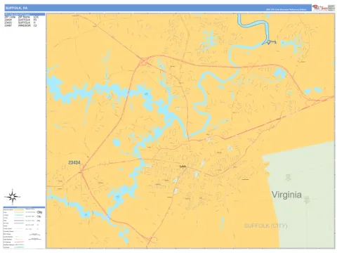 Suffolk, VA city map