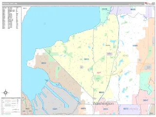 Federal Way, WA Classic style ZIP Code wall map