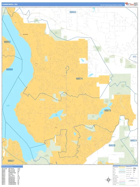 Sammamish, WA city map