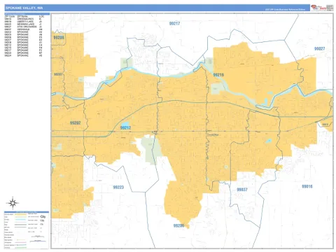 Spokane Valley, WA city map