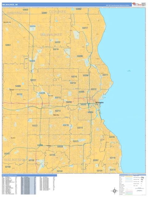 Milwaukee, WI city map