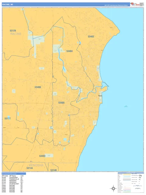 Racine, WI city map