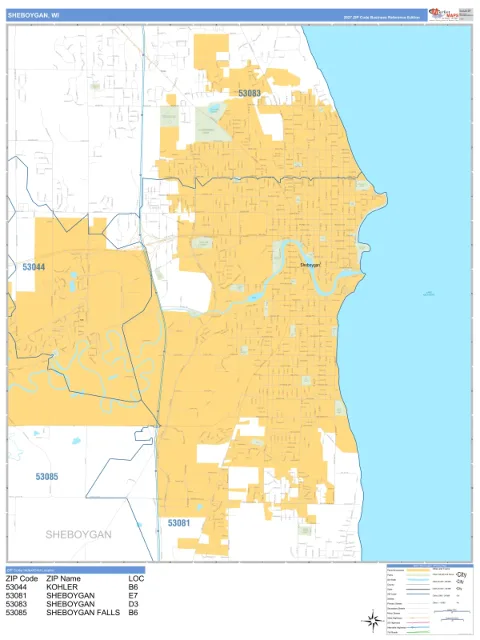 Sheboygan, WI city map