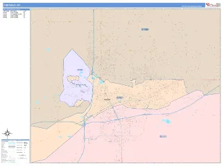 Cheyenne, WY ColorCast style ZIP Code wall map