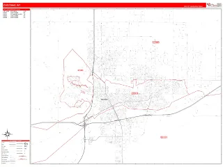 Cheyenne, WY RedLine style ZIP Code wall map