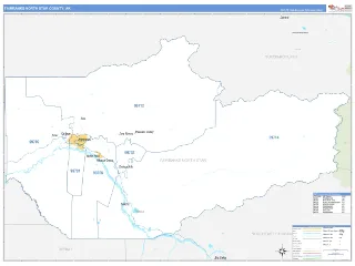 Fairbanks North Star County, AK Business Reference style ZIP Code wall map