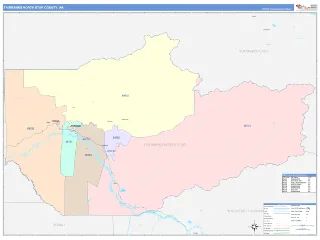 Fairbanks North Star County, AK ColorCast style ZIP Code wall map