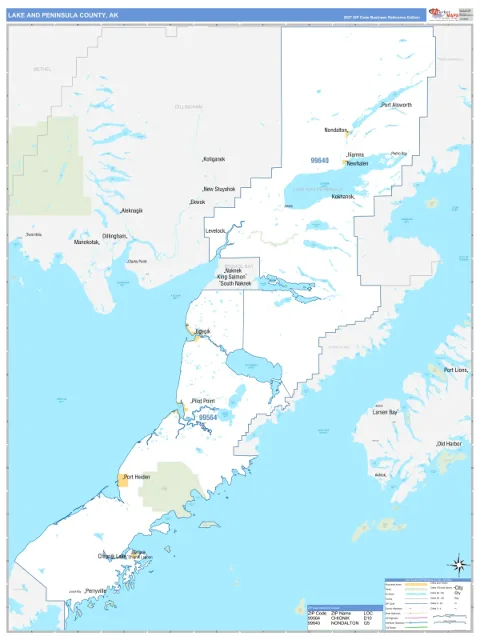 Lake and Peninsula County, AK map