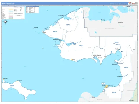Nome County, AK map