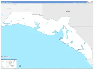Yakutat County, AK Business Reference style ZIP Code wall map