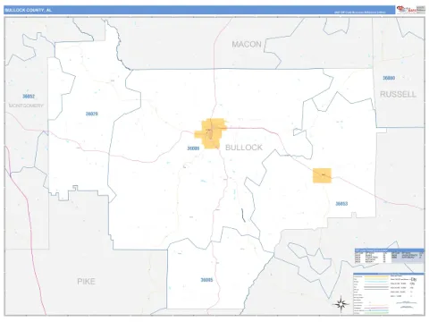Bullock County, AL map