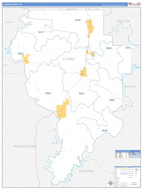 Clarke County, AL map