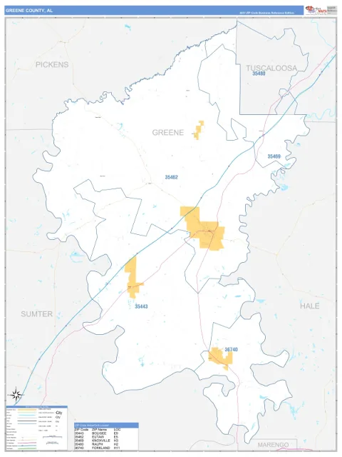 Greene County, AL map