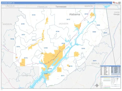 Jackson County, AL map