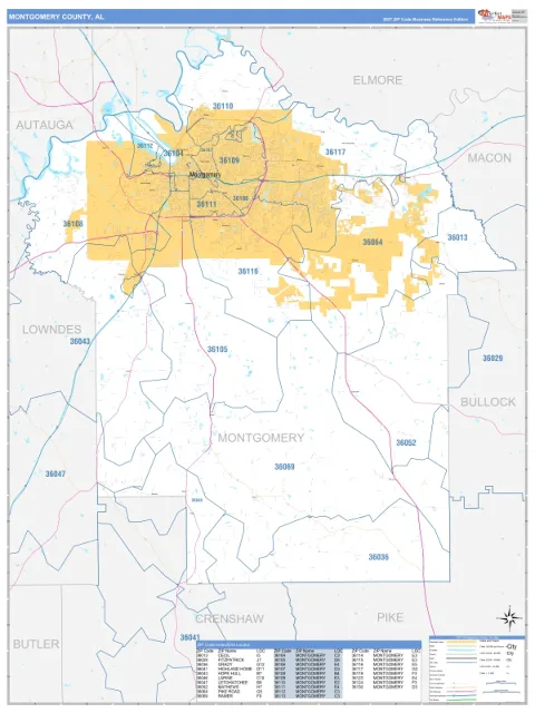 Montgomery County, AL map