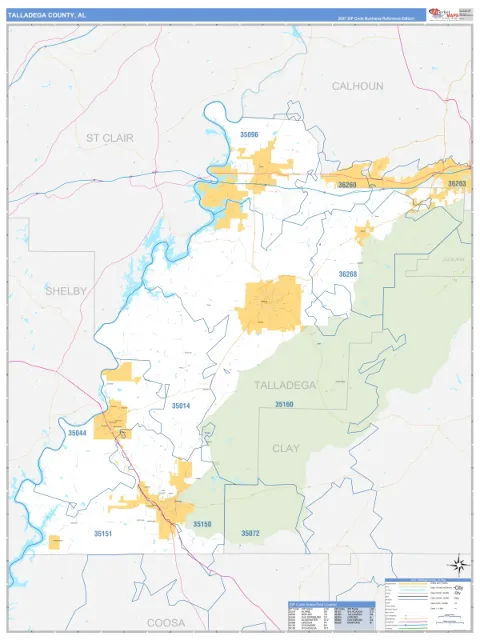 Talladega County, AL map