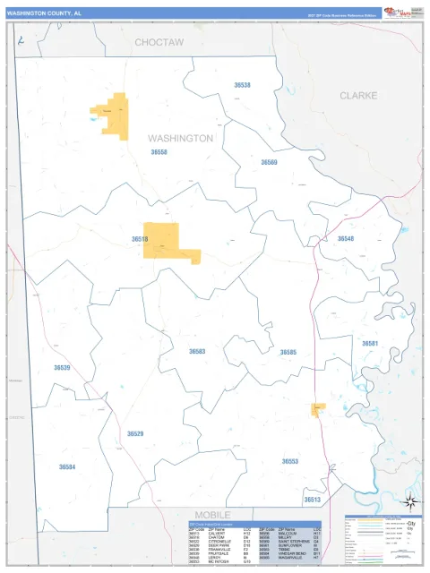Washington County, AL map