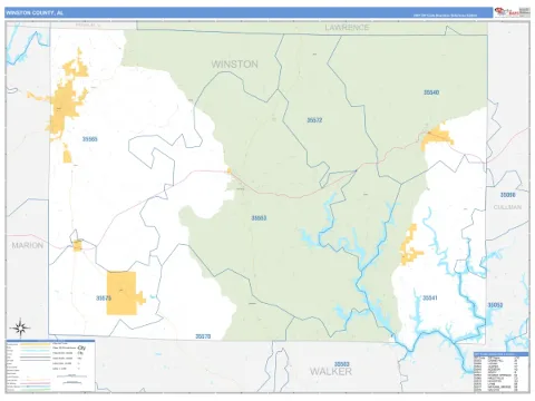 Winston County, AL map