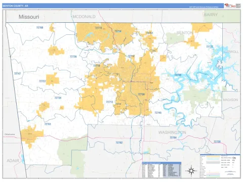 Benton County, AR map