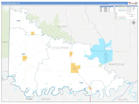 Little River County, AR map
