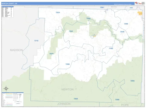 Newton County, AR map