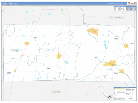 Poinsett County, AR map