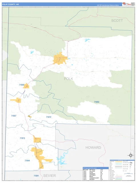 Polk County, AR map