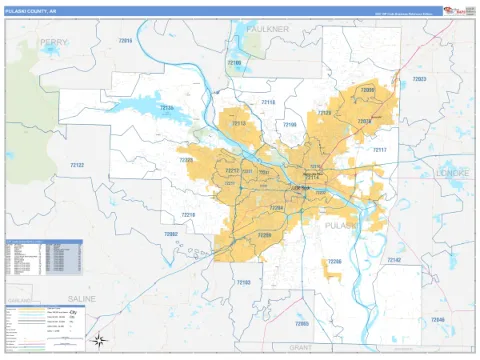 Pulaski County, AR map