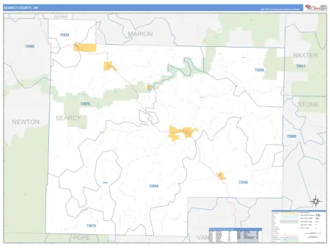 Searcy County, AR map