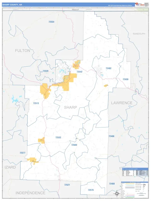 Sharp County, AR map