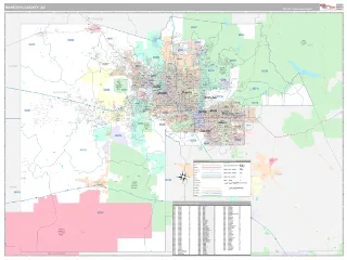 Maricopa County, AZ Classic style ZIP Code wall map
